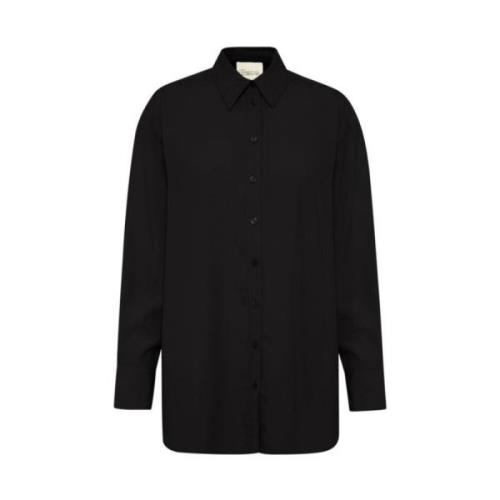 Zwarte Tulla Shirt My Essential Wardrobe , Black , Dames