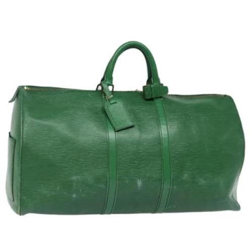 Pre-owned Leather handbags Louis Vuitton Vintage , Green , Dames