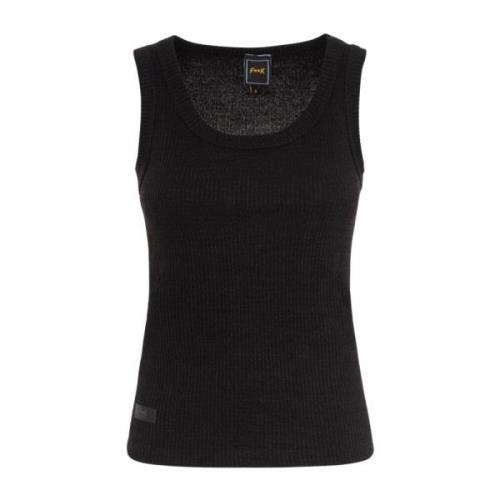 Tanktop F**k , Black , Dames