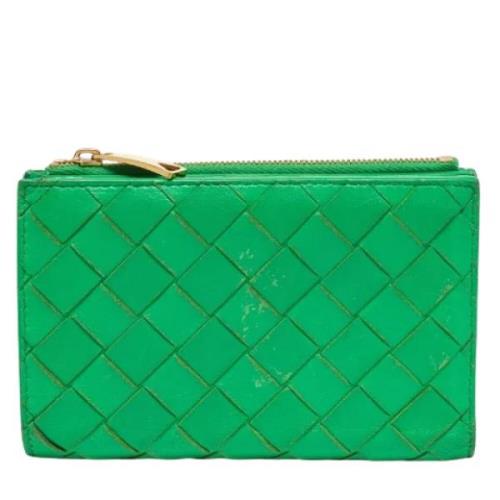 Pre-owned Fabric wallets Bottega Veneta Vintage , Green , Dames