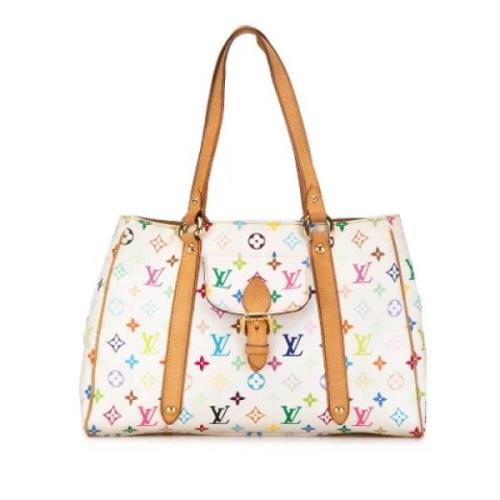 Pre-owned Canvas totes Louis Vuitton Vintage , White , Dames