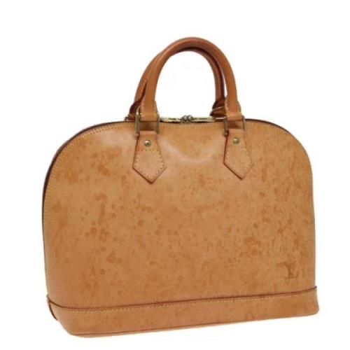 Pre-owned Leather handbags Louis Vuitton Vintage , Beige , Dames