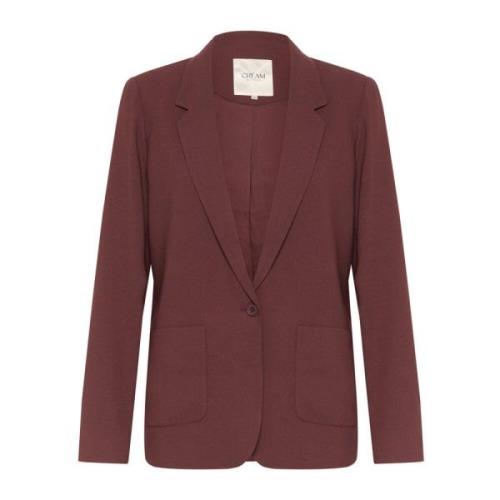 Crocamia Blazer Jas Rum Raisin Cream , Brown , Dames