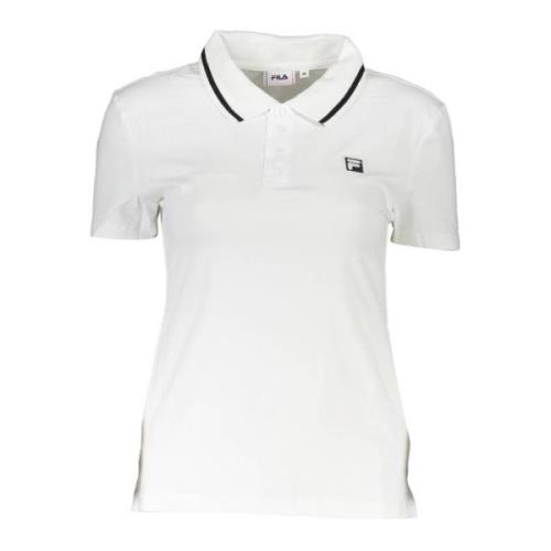 Witte Polo Met Korte Mouwen Fila , White , Dames