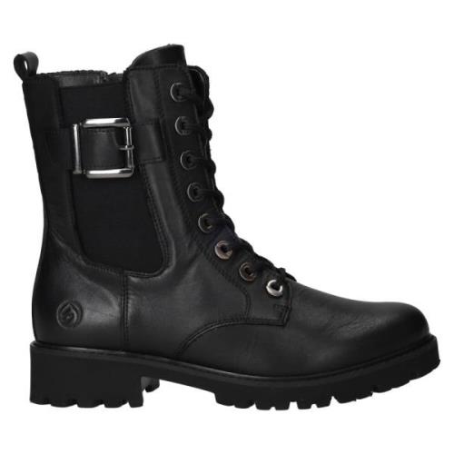 Elegante Veterschoenen met Gun Metal Details Remonte , Black , Dames