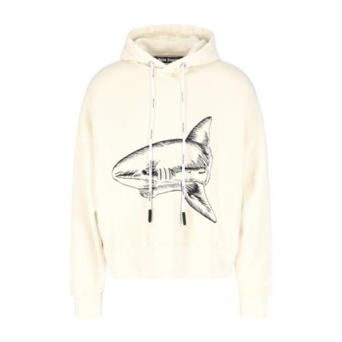 Witte Hoodies Palm Angels , White , Heren