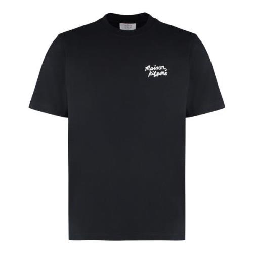 Katoenen Logo T-Shirt Maison Kitsuné , Black , Heren