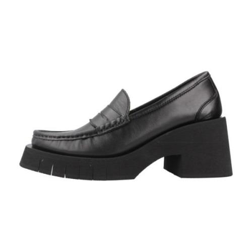 Leren Mocassin Loafers Paloma Barceló , Black , Dames