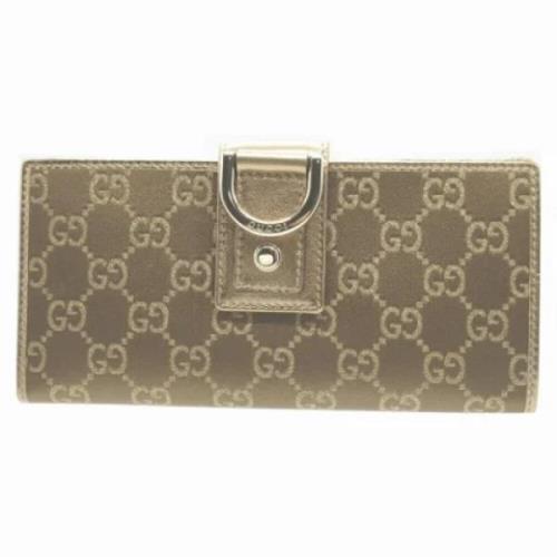 Pre-owned Canvas wallets Gucci Vintage , Yellow , Dames