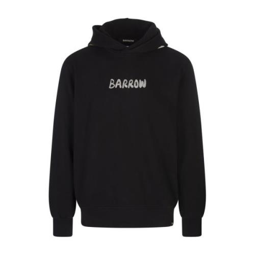 Zwarte Oversized Hoodie met Logoprint Barrow , Black , Heren