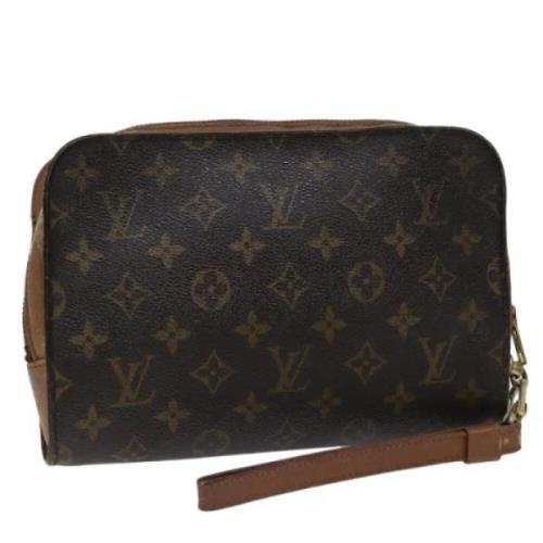 Pre-owned Canvas clutches Louis Vuitton Vintage , Brown , Dames