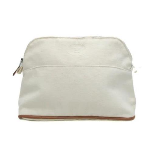 Pre-owned Cotton clutches Hermès Vintage , White , Dames