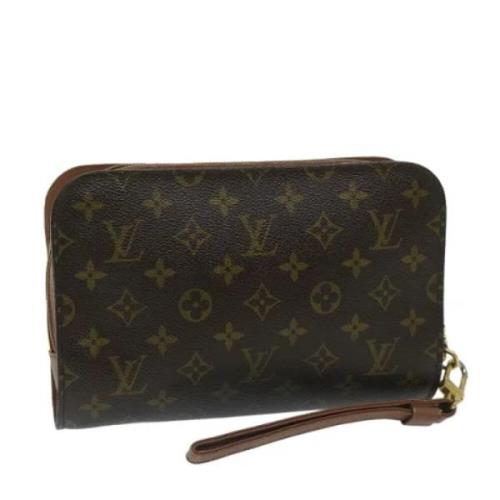 Pre-owned Canvas clutches Louis Vuitton Vintage , Brown , Dames