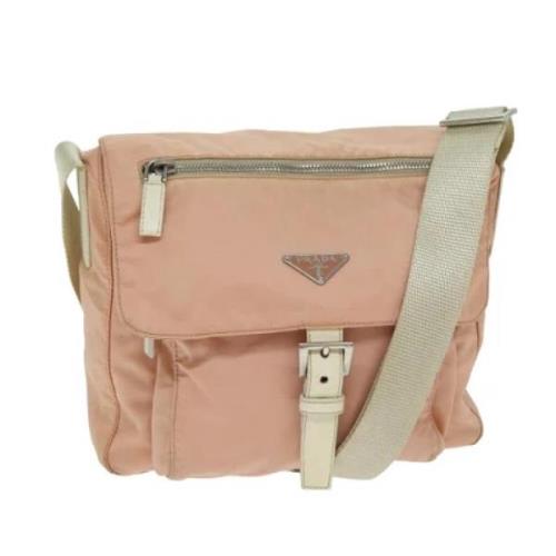 Pre-owned Nylon shoulder-bags Prada Vintage , Pink , Dames