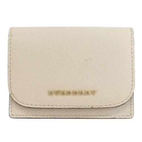 Pre-owned Leather wallets Burberry Vintage , Beige , Dames