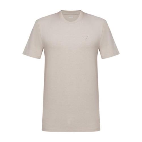 Logo Patched TShirt - Beige Guess , Beige , Heren