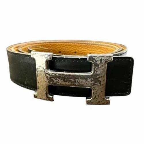 Pre-owned Leather belts Hermès Vintage , Black , Dames