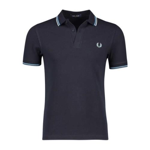 Polo Shirt Korte Mouw Donkerblauw Fred Perry , Blue , Heren