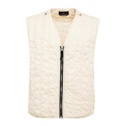 Stijlvolle Puffer Vest Stone Island , White , Heren