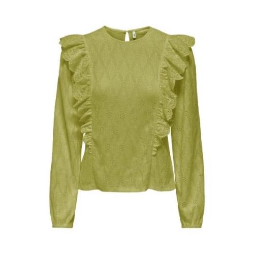 Grace Longsleeve Top Oasis Groen Only , Green , Dames