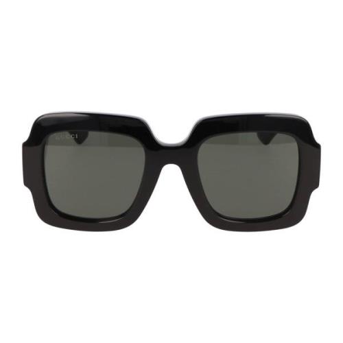 Vierkante Frame Zonnebril Gucci , Black , Unisex