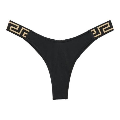 Zwart Zee Kleding met Greca Rand Versace , Black , Dames