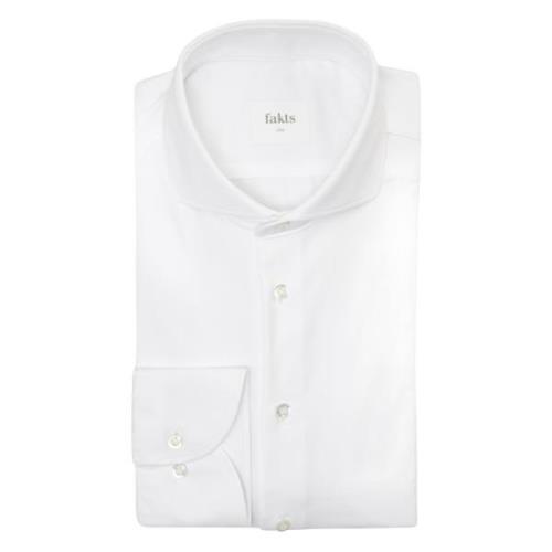 Slim Fit Leisure Shirt Stretch Fakts , White , Heren