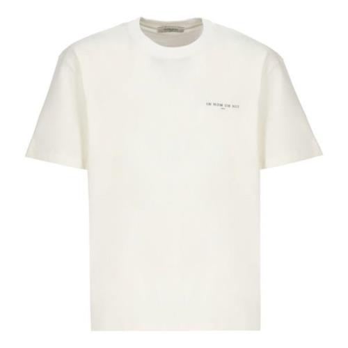 Wit Katoenen T-shirt met Bedrukt Logo IH NOM UH NIT , White , Heren