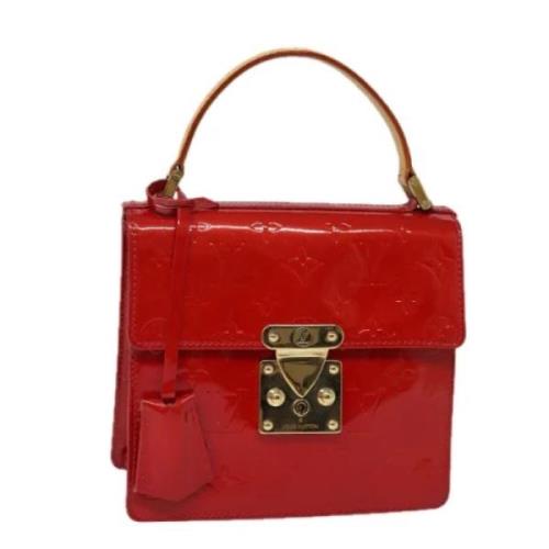 Pre-owned Leather handbags Louis Vuitton Vintage , Red , Dames