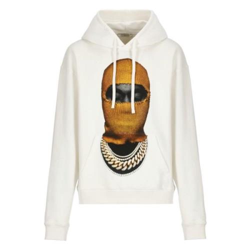 Witte Katoenen Hoodie met Mask20 Print IH NOM UH NIT , White , Heren