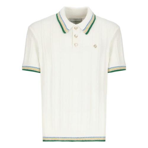 Ivoor Polo Shirt met Kraag en Knopen Casablanca , Beige , Heren