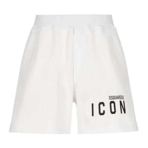 Witte Bermuda Shorts met Icon Logo Dsquared2 , White , Heren