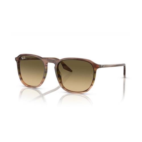 Bruin Gestreepte Zonnebril Rb2203 13920A Ray-Ban , Brown , Unisex