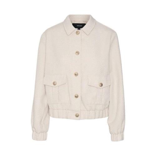 Korte Jas Haver Beige Freewear Vero Moda , Beige , Dames