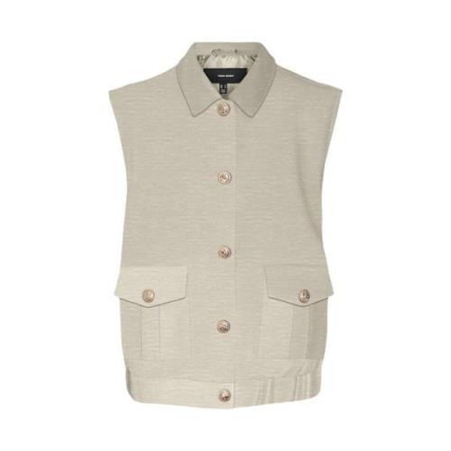 Kort Vest Haver Beige Freewear Vero Moda , Beige , Dames