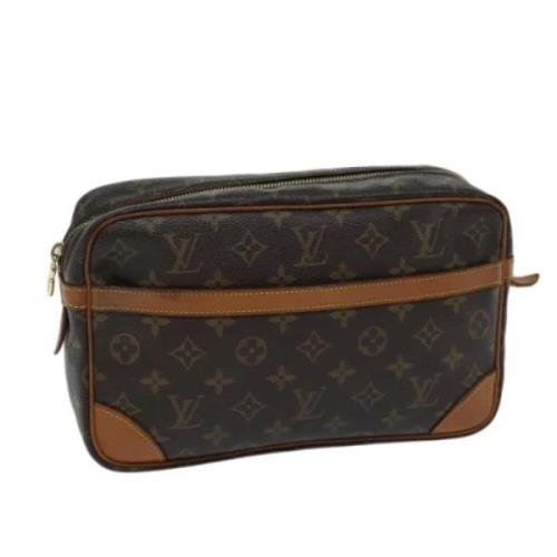 Pre-owned Canvas clutches Louis Vuitton Vintage , Brown , Dames