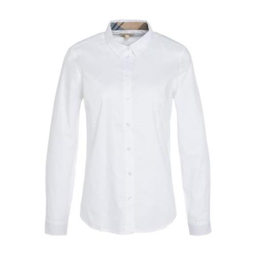 Witte Casual Overhemd Katoen Oxford Barbour , White , Dames