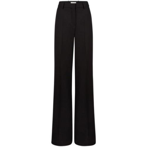 Zwarte Wollen Broek Geperste Plooi Nina Ricci , Black , Dames