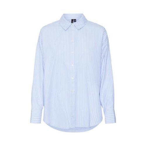 Fanni Lange Mouwen Shirt Hydrangea/Sana Vero Moda , Blue , Dames