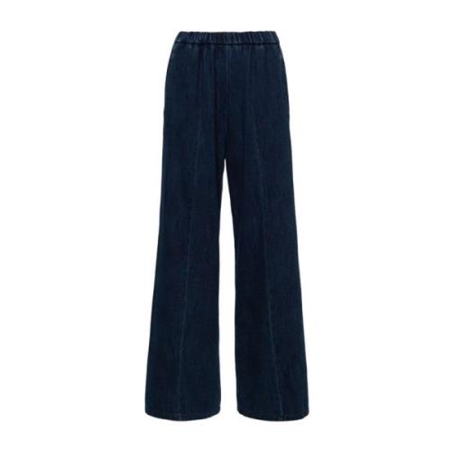 Blauwe Denim Wide Leg Jeans Forte Forte , Blue , Dames