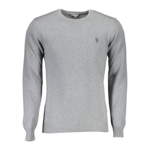 Grijze Trui met Lange Mouwen Geborduurd U.s. Polo Assn. , Gray , Heren