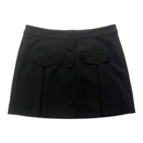 Korte rok in zachte stof Dondup , Black , Dames