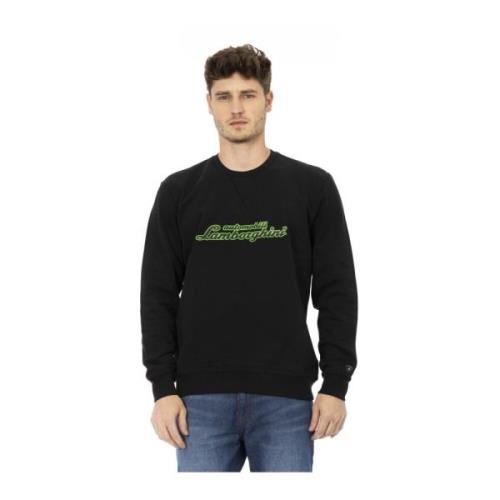 Crewneck Sweatshirt Front Print Logo Sleeve Automobili Lamborghini , B...