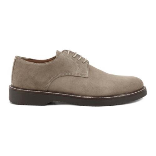 Suède Veterschoenen Taupe Duca di Morrone , Brown , Heren