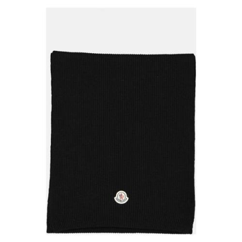 Stijlvol Logo Sjaal Moncler , Black , Dames