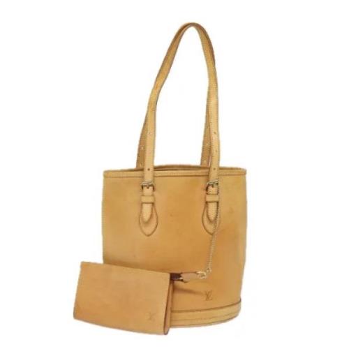 Pre-owned Leather louis-vuitton-bags Louis Vuitton Vintage , Beige , D...