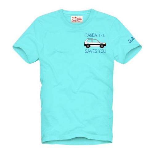 Blauwe T-shirts en Polos MC2 Saint Barth , Blue , Heren