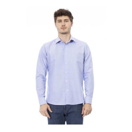 Italiaanse Kraag Knoopshirt Trend Baldinini , Blue , Heren