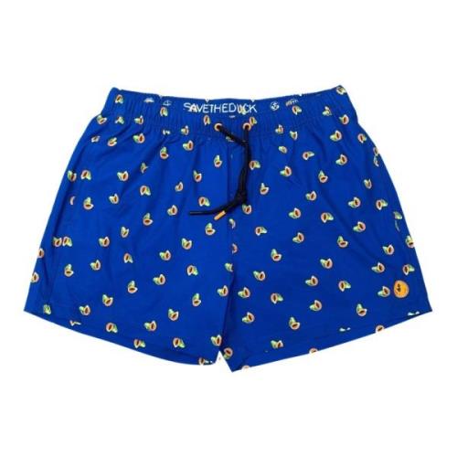 Heren Ademir Zwemkleding met Kleurrijke Print Save The Duck , Blue , H...