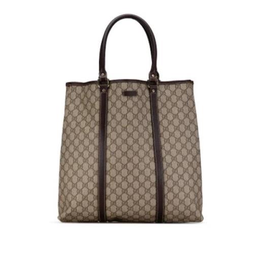 Pre-owned Fabric totes Gucci Vintage , Beige , Dames